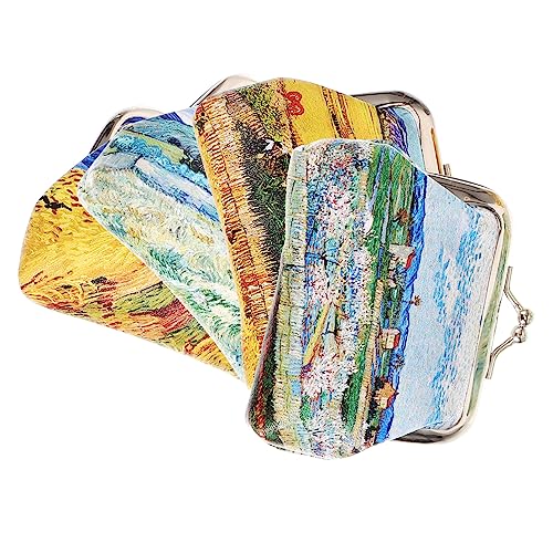 CALLARON 4Stücke Tragbare Kosmetiktasche Kleiner Kosmetiktaschen Dekorative Geldbörse für Damen Schmales Federmäppchen für Schule und Outdoor Leicht zu Reinigen für Festivals und Reisen von CALLARON