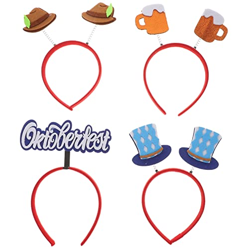 CALLARON 4stücke Teiliges Lustiger Kopfband Für Bierfest Karneval Kostüm Accessoires Aus Kunststoff Für Partys Und Gruppenfotos Leicht Und Langlebig Mit Verschiedenen Designs von CALLARON