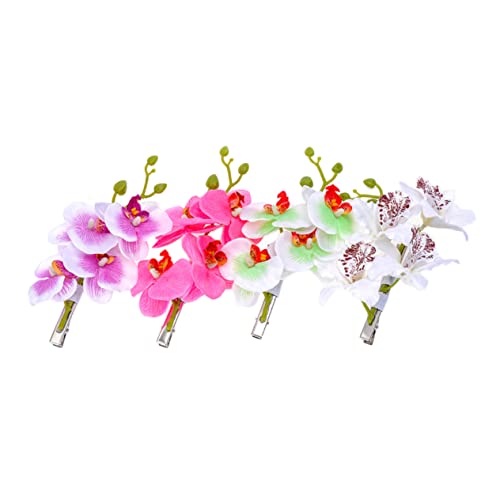 CALLARON 4stücke Blumenhaarnadel Mit Orchideen-design Künstliche Phalaenopsis-haarspange Für Mädchen Und Frauen Haarschmuck-dekoration Für Hochzeiten Festivals Und Tägliche Trageweise An Ha von CALLARON