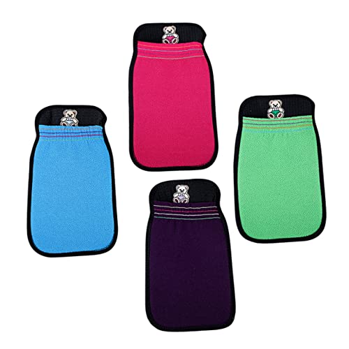 CALLARON 4 Stück Peeling Handschuhe Für Körper Bad Spa Dusche Einfache Damen Handschuhe Peeling Schrubber Handschuhe Zum Reinigen Von Pflanzlichem Rayon von CALLARON