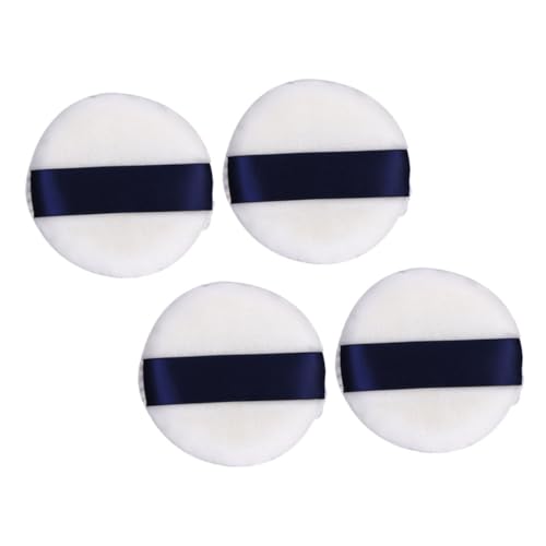CALLARON 4 Stück Puderquaste Mischschwämme für Make-up Talk Make-up- für Puste machen Kissen -Puff flauschige Gesicht Lose Pulverblätter Schwamm Weiß von CALLARON