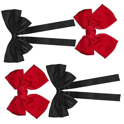 CALLARON 4 Stück Schleife Haarnadel Mädchen große Haarschleifen mit Seide Bögen Bowknot-Haarklammern Chiffon-Haarschleife Schleifenclips für lockiges Haar Satin- von CALLARON