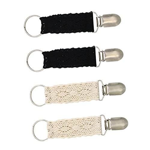 CALLARON 4 Stück Spitze Hut Clip Hutclip Für Tasche Hut Halter Clip Damen Hüte Dekorative Hutklammer Reise-hutclip Aus Spitze Outdoor-hüte Baumwolle Reisen Multifunktion Dekorativer Hut von CALLARON