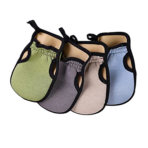 CALLARON 4stücke Dusch Handschuh Badehandschuhe Peelinghandschuhe Fäustlinge Für Hals Schultern Füße Körperpflege Hautausschläge Entfernen Öl Wischen Damen Herren von CALLARON