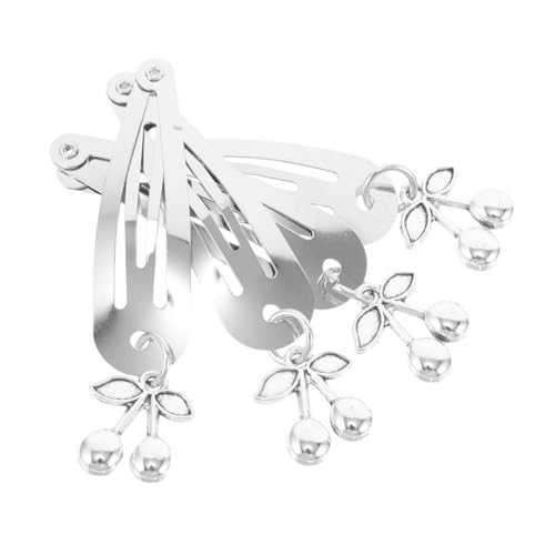 CALLARON 4 Stück Teiliges Cherry Haarspangen aus Robustem Metall Süße Snap Clips für Frauen und Mädchen Vielseitiges Haarschmuck-accessoire für Partys Alltag und Festivals von CALLARON