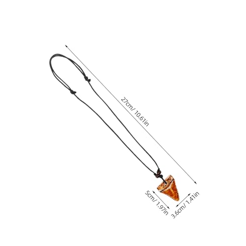CALLARON 4 Stück Teiliges Fake Shark Tooth Choker Necklace für Herren mit Verstellbarer Kette Hawaiianisches Meeres-motiv Küstenstil Surfer Schmuck Weiß und Rotbraun für Strand und Alltag von CALLARON