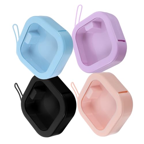 CALLARON 4 Stück Teiliges Kompakt Leicht Langlebig Sicher Verschließbar Schmuckaufbewahrung Reise Organizer Tragbar in Blau Schwarz für Damen Unterwegs von CALLARON