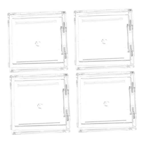 CALLARON 4 Stück Teiliges Leere Lidschattenpfannen Quadratische Kosmetikbehälter für Make Up Blush Lip Balm und Mehr für Diy und Transparentes Design von CALLARON