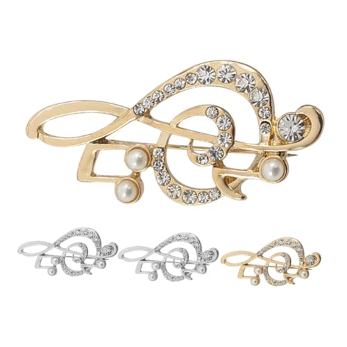 CALLARON 4stücke Musiknoten-anstecknadel Mit Strass Brosche Für Kleidungsschmuck Geeignet Für Konzerte Hochzeiten Und Formelle Anlässe Schmuck Für Damen Und Herren von CALLARON
