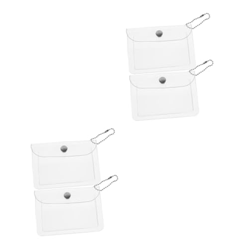CALLARON 4 Stück Teiliges Transparentes Mini Coin Purse Praktischer Karten und Kleingeldbeutel Langlebigem Material Tragbare Aufbewahrungstasche mit Snap Verschluss für Alltag und Reisen von CALLARON