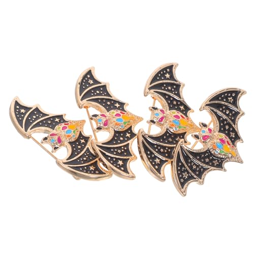 CALLARON 4 Stück Vintage Fledermaus Broschen für Damen Halloween Accessoires Retro Steampunk Legierung Vielseitige Anstecknadeln für Schals Kleidung und Schuhe Leichte und Langlebige von CALLARON