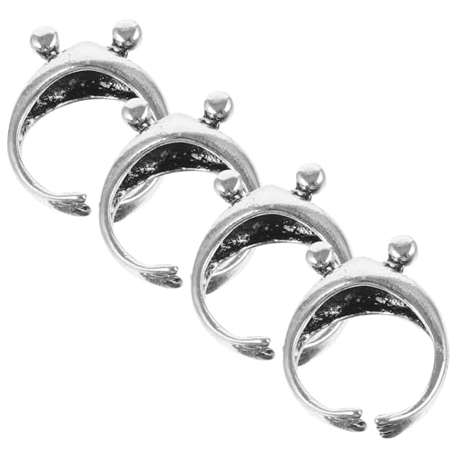 CALLARON 4 Stück Vintage Frosch Ringe für Frauen Teiliges Verstellbare Finger Ringe Tier Schmuck Boho Stil Accessoires für von CALLARON