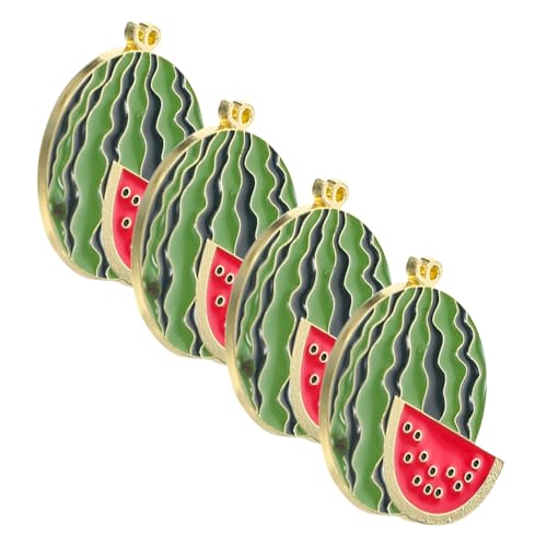 CALLARON 4 Stück Wassermelonen Anstecknadeln aus Legierung Leichte Cartoon Obstbroschen für Männer und Frauen Modische Kleine Frucht Pins für Jacken Rucksäcke Kleider Kostüm Partydeko von CALLARON