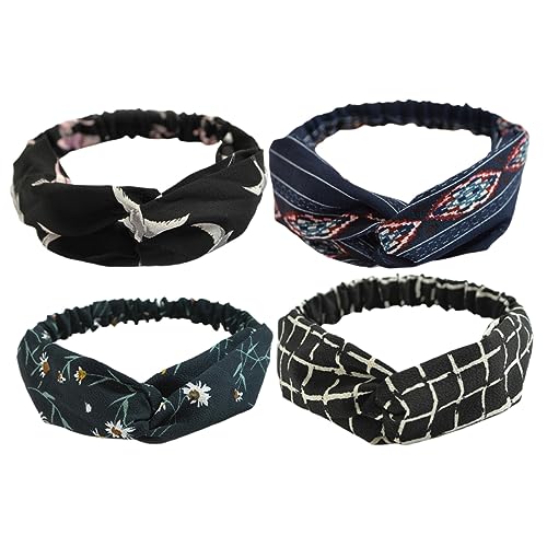 CALLARON 4 Stück elastisches Stirnband Haarband Sport laufende Stirnbänder Sportstirnband kreative Haarbänder laufende Kopfbedeckung Sporthaarzubehör von CALLARON