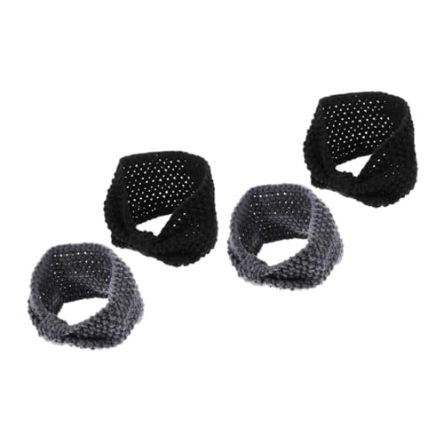 CALLARON 4 Stück Gestricktes Stirnband Kopfschmuck Haarbänder Make-up-stirnband Frauen Stirnbänder Make-up-haarband Frauen Haarband Herbst Und Fräulein Stoff Pferdeschwanz-hut von CALLARON