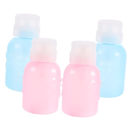 CALLARON 4stücke Pumpflaschen Für Nagellackentferner Push down Pumpspender Reise Flüssigkeitsbehälter Auslaufsichere Make-up Entferner Flaschen Nachfüllbare Kosmetikspender Großes von CALLARON