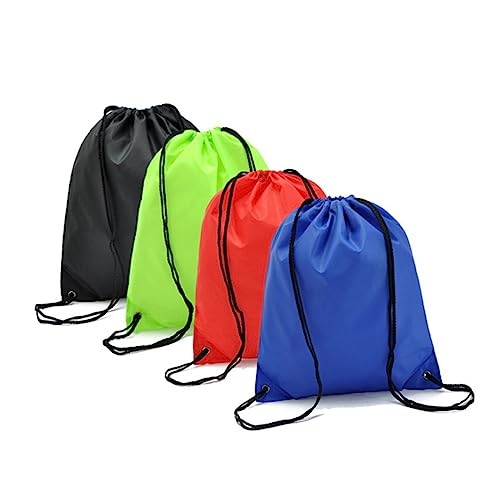 CALLARON 4 Stücke Teiliges wasserdichte Strapazierfähige Beutel mit Kordelzug Geräumige Aufbewahrungstaschen für Reisen Schule und Outdoor Farblich Sortiert Robust und von CALLARON