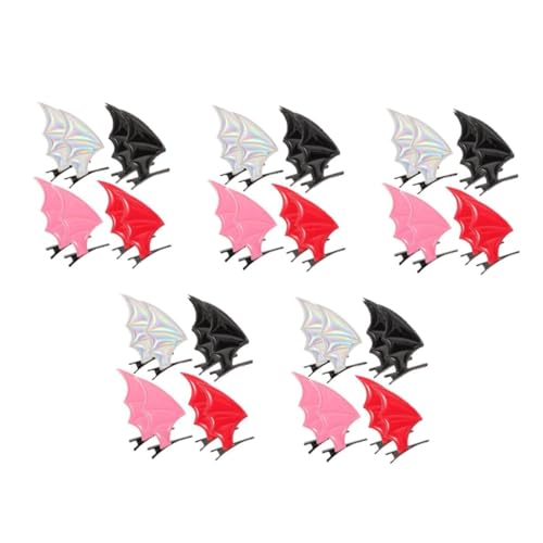 CALLARON 40 Stck Teiliges Halloween Fledermausflügel Haarklammer Leichte Langlebige Gothic Cosplay Haarschmuck Buntes Kawaii Party Zubehör für Damen von CALLARON