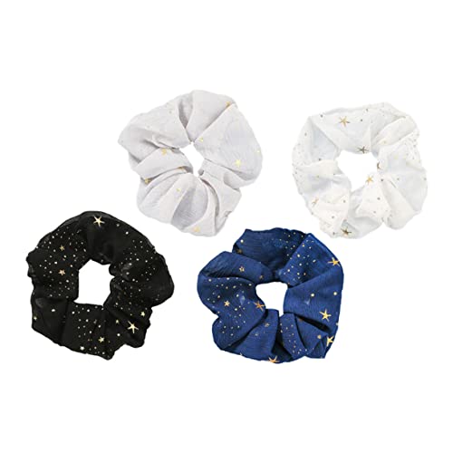 CALLARON 4stücke Haarseile Aus Stoff Stilvolle Designs Für Pferdeschwanz Elastische Haar Ringe Hübsche Haardekore Für Mädchen Und Frauen Für Alltag Und Partys von CALLARON