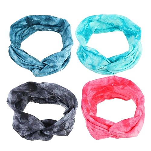 CALLARON Rutschfeste Elastische Stirnbänder für Damen – 4 Stück Grip Haarband Flaches Headwrap für Yoga Sport und Fitness von CALLARON