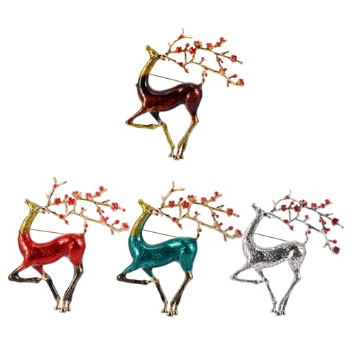 CALLARON 4Stücke Hirschbrosche Corsage Mit Einzigartigem Hirschdesign Für Hochzeiten Partys Tägliche Dekorationen von CALLARON