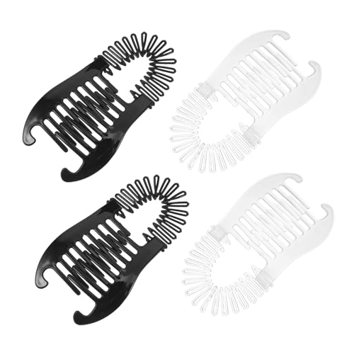 CALLARON 4 Stück Bananen Haarspangen Für Dickes Haar Kunststoff Flexibles Design Mit Seitlichen Kämmen Haarschmuck Für Frauen Und Mädchen von CALLARON