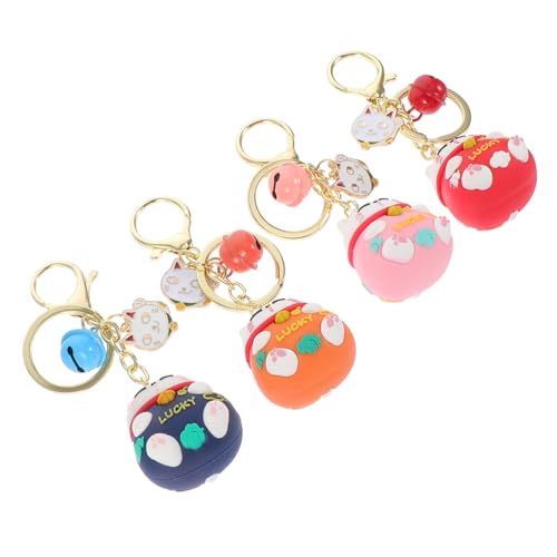 CALLARON 4stücke Schlüsselanhänger Mit Glückskatze Teiliges - Für Taschen Rucksäcke Und Schlüssel Niedliche Maneki Neko Und Geschenkidee Für Katzenliebhaber Und Geburtstagsdeko CALLARON 4stücke Schlüsselanhänger Mit Glückskatze Teiliges - Für Taschen Rucksäcke Und Schlüssel Niedliche Maneki Neko Und Geschenkidee Für Katzenliebhaber Und Geburtstagsdeko von CALLARON