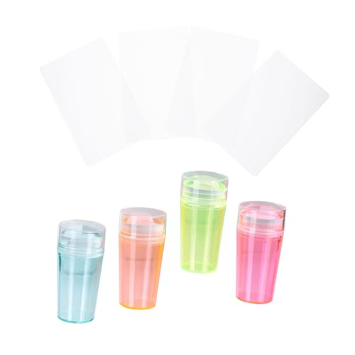 CALLARON 4sätze Maniküre Stempel Mit Großen Schabern Für Kreative Nageldesigns Bunte Farben Für Nail Art Und Salonbedarf von CALLARON