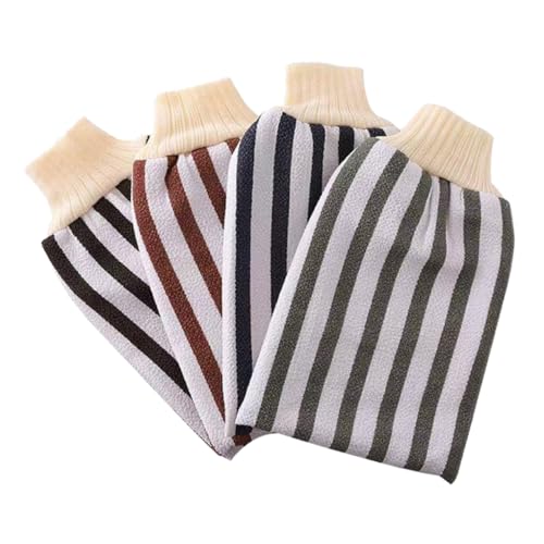 CALLARON 4stücke Badehandschuhe Für Rücken Peeling-handschuhe Körpermassage-handtuch Wiederverwendbar Robust Für Maschinenwäsche Gemischte Farben von CALLARON