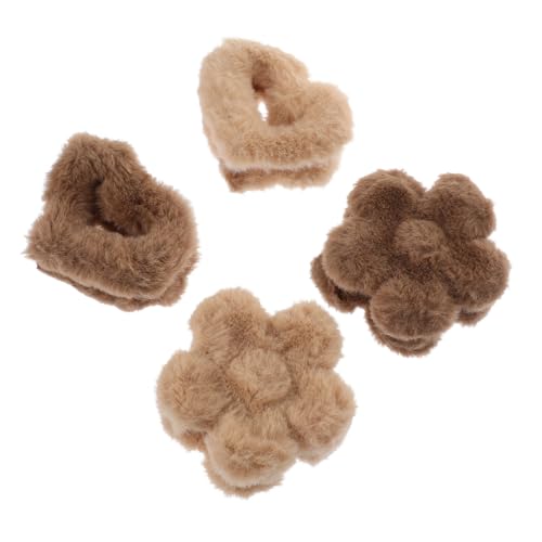 CALLARON 4stücke Flauschige Haarspangen Aus Plüsch Und Kunststoff Mit Krallenclips Für Frauen Und Teenager Rutschfeste Haar Clips Für Dicke Und Dünne Haare von CALLARON