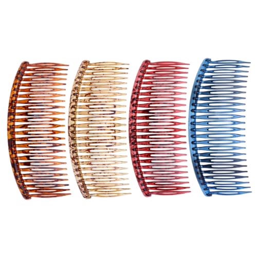 CALLARON 4stücke Haarkämme Mit Harzzähnen Haarspangen Haarschmuck Und Zubehör Für Damen Und Hochzeiten Zufällige Farbe Aus Pc Und Harz Langlebig Und Praktisch Für Dauerhaften Gebrauch von CALLARON