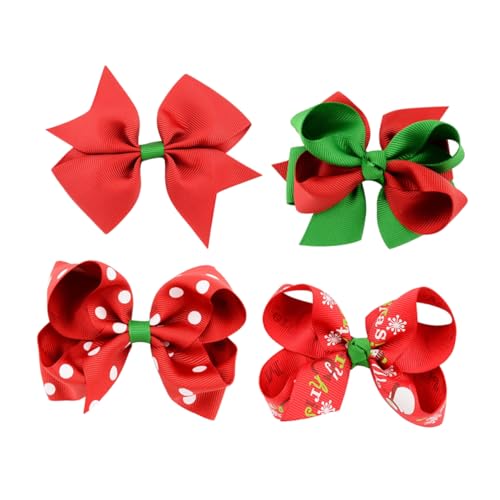 CALLARON 4stücke Haarnadel Party-kopfschmuck Weihnachts-haarspange Schleifen-kopfschmuck Bogen Haar Clip Für Kleine Junge Mädchen Geburtstag Babygeschenk Weihnachten von CALLARON