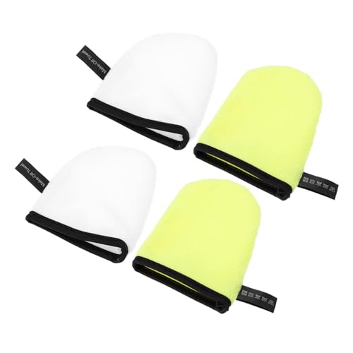 CALLARON 4stücke Gesichtsreinigungshandschuhe Für Frauen Doppelseitige Make-up-entferner-handschuhe Gesichtspflege-tools Aus Hochwertigen Materialien Effizient Für Make-up-entfernung von CALLARON