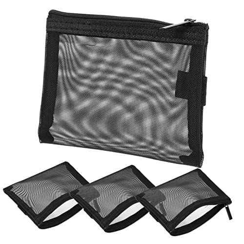 CALLARON 4stücke Netz-Kosmetiktasche Für Reisen Tragbare Aufbewahrungstasche Atmungsaktive Kosmetikbeutel Multifunktionale Make-up-Taschen Für Kleinigkeiten Reiseaccessoires Für Frauen von CALLARON