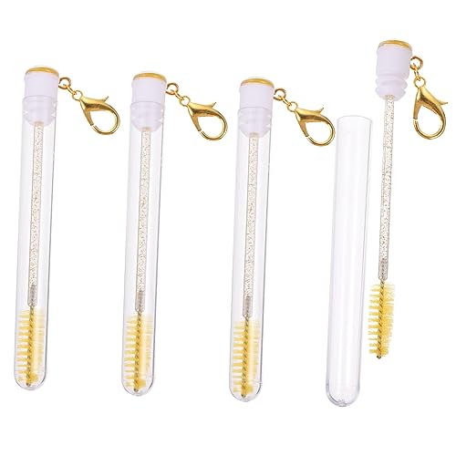 CALLARON 4stücke Teiliges Eyelash Brush Tubes Mit Mascara Wands Tragbare Und Leichte Wimpernbürsten Für Und Täglichen Gebrauch Für Anfänger Und Make-up- Gelb von CALLARON