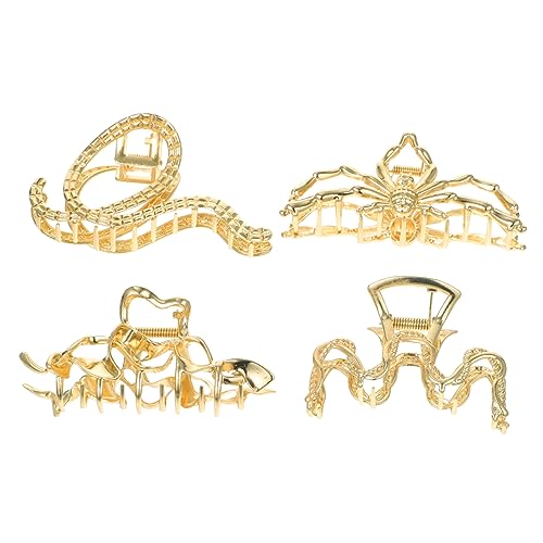 CALLARON 4stücke Teiliges Metall Haarklammern Für Damen Dekorative Haarclips Spinnen Fisch Und Schlangenform Für Dünnes Und Dickes Haar Für Besondere Anlässe Wie Hochzeiten Und von CALLARON