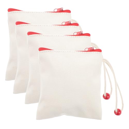 CALLARON 4stücke Teiliges Mini-münzbeutel Mit Reißverschluss Handgezeichnete Canvas-täschchen Für Damen Zur Aufbewahrung Von Münzen Schmuck Und Kleinen Gegenständen von CALLARON