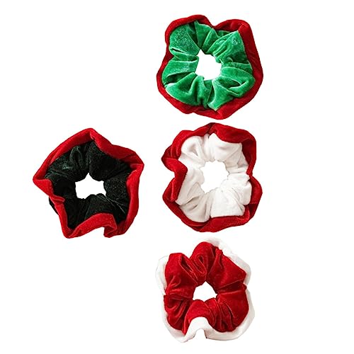 CALLARON 4stücke Weihnachts Haargummis Lint Bunte Scrunchies Für Damen Elastische Haarschmuck Für Ponytails Und Festliche Anlässe Als Zu Weihnachten von CALLARON