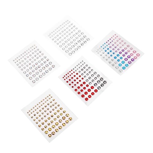 CALLARON 5blätter Acryl Strass Sticker Für Gesicht Aufkleber Body Gems Sticker Diy Dekorationskleber Mit Selbstklebend Design Für Karten Geburtstagskarten Hochzeitseinladungen von CALLARON