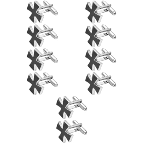 CALLARON 5 Paar Vintage Manschettenknöpfe Mit Gekreuzten Knochen Zubehör Für Damen Krawatten Armverlängerung Anstecknadel Schleife Manschettenknöpfe Hemdknöpfe Manschettenknöpfe von CALLARON