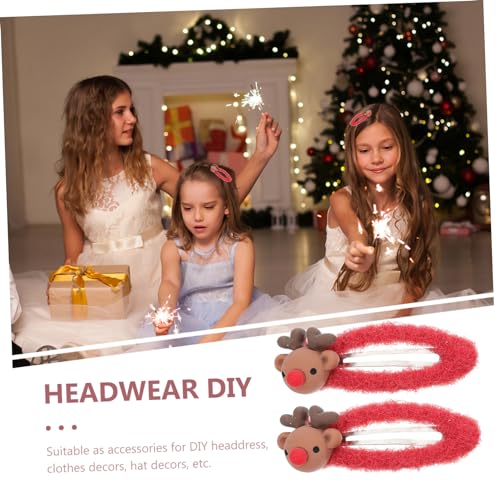 CALLARON 5 Paare Weihnachts Haarspangen für Mädchen Resin Dekorierte Haarklammern Bunte Xmas Haarschmuck Clips Einfach zu Tragen und Frisur Halter für Weihnachtsfeier und Party von CALLARON