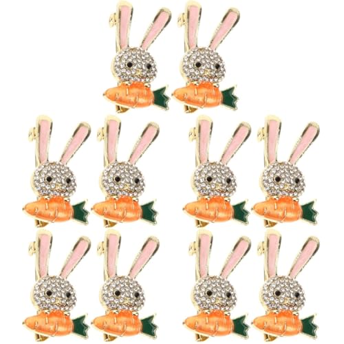 CALLARON 5 Sätze Brosche Süße Kaninchen Lustige Pins Mütze Hutclip Kragennadel Dekorative Pins Corsage Damenhüte Hasennadel Anstecknadel Goth Hasenträgernadel Emaille Pin 2 Stück * 5 von CALLARON