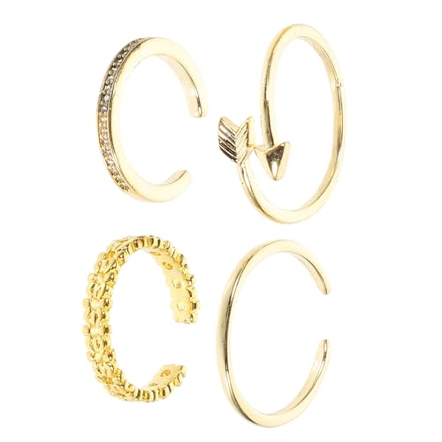 CALLARON 5 Sätze Catchring Damenringe Pfeffinger Schmuck The Female Jewelry Set Frauen Offener Ring Einstellbarer Ring Frauen Fingerring Frauenringe Ringdekor Kupfer Golden 4 Stück * 5 CALLARON 5 Sätze Catchring Damenringe Pfeffinger Schmuck The Female Jewelry Set Frauen Offener Ring Einstellbarer Ring Frauen Fingerring Frauenringe Ringdekor Kupfer Golden 4 Stück * 5 von CALLARON