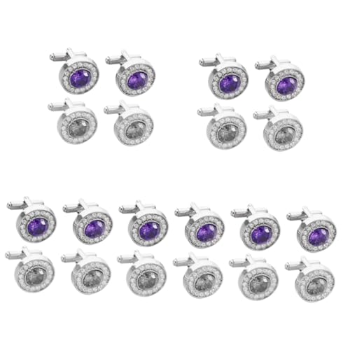CALLARON 5 Sätze Modische Manschettenknöpfe Stift Herrenaccessoires Ring Tasten Gürtel Trauzeugen Männer Schmuck Retro-manschettenknöpfe Knopfabdeckungen Für Herrenhemden Zirkon 2 Paar * 5 von CALLARON