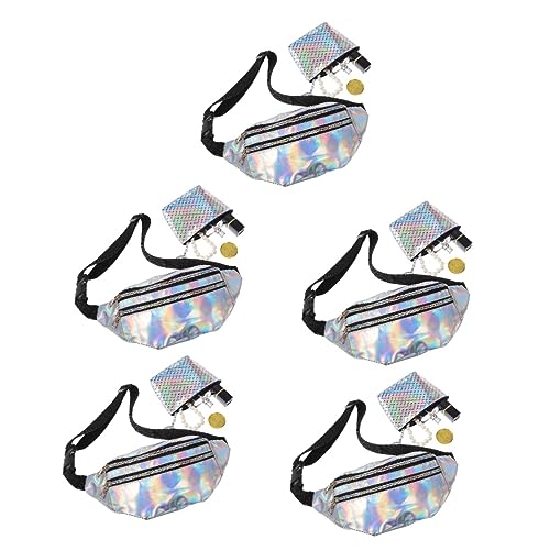 CALLARON 5sätze Crossbody Gürteltasche Für Damen Verstellbar Mit Kleiner Geldbörse Für Festivals Und Outdoor-Sport Umhängetasche Glänzenden Farben von CALLARON