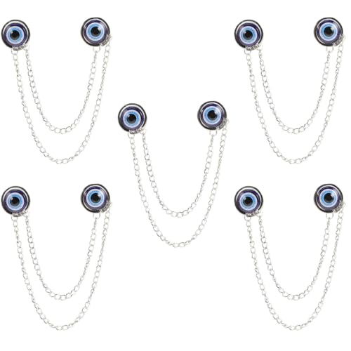 CALLARON 5 Stück Dämonenaugen Brosche Kleidungsnadel Modeaccessoires Für Frauen Wäschenadel Boutonniere Nadeln Halstuchnadel Schalhalter Verschluss Böser Blick Brosche Clip von CALLARON
