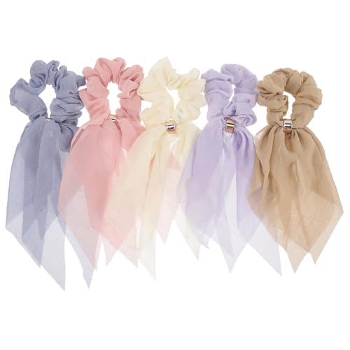 CALLARON 5 Stück Haargummis Für Damen Pferdeschwanzhalter Mit Schleifen Elastische Haarbänder Haaraccessoires Für Mädchen Modisch Und Vielseitig von CALLARON