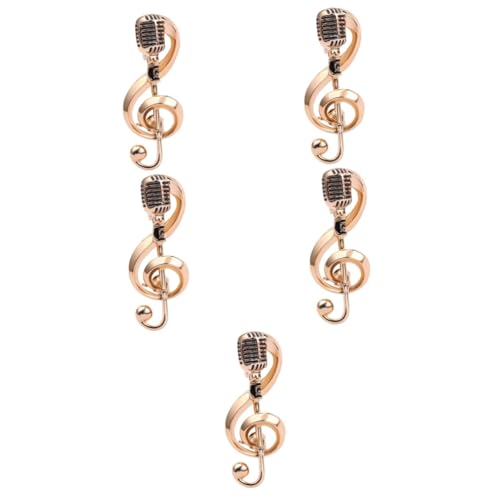 CALLARON 5 Stück Musiknoten Brosche Microfon Anstecknadel Damen Vintage Stil Musik Schmuck für Geburtstag Party Kollegen von CALLARON