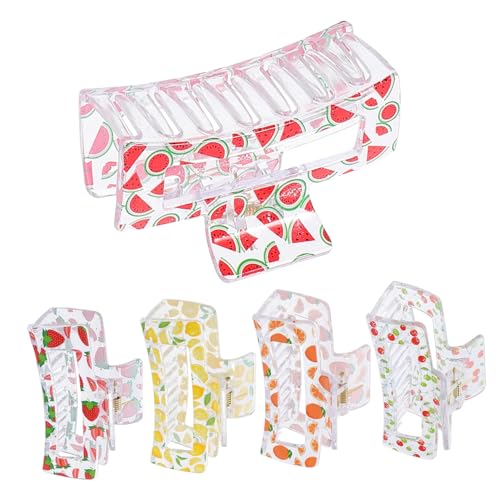 CALLARON 5stücke Haarklammer Obst Muster Haarclip Haarspange Für Mädchen Frauen Robustes Material Leicht Zu Tragen Geburtstag Hochzeit Weihnachten von CALLARON