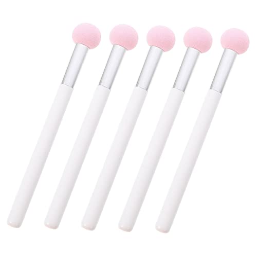CALLARON 5 Stück Pink Puff Beauty Egg Foundation-Make-up klein Gesichts- Kissen Mini-Make-up-Schwämmchen Puff-Make-up- Puder-Foundation-Schwamm Puderquaste kein Latexschwamm Rosa von CALLARON
